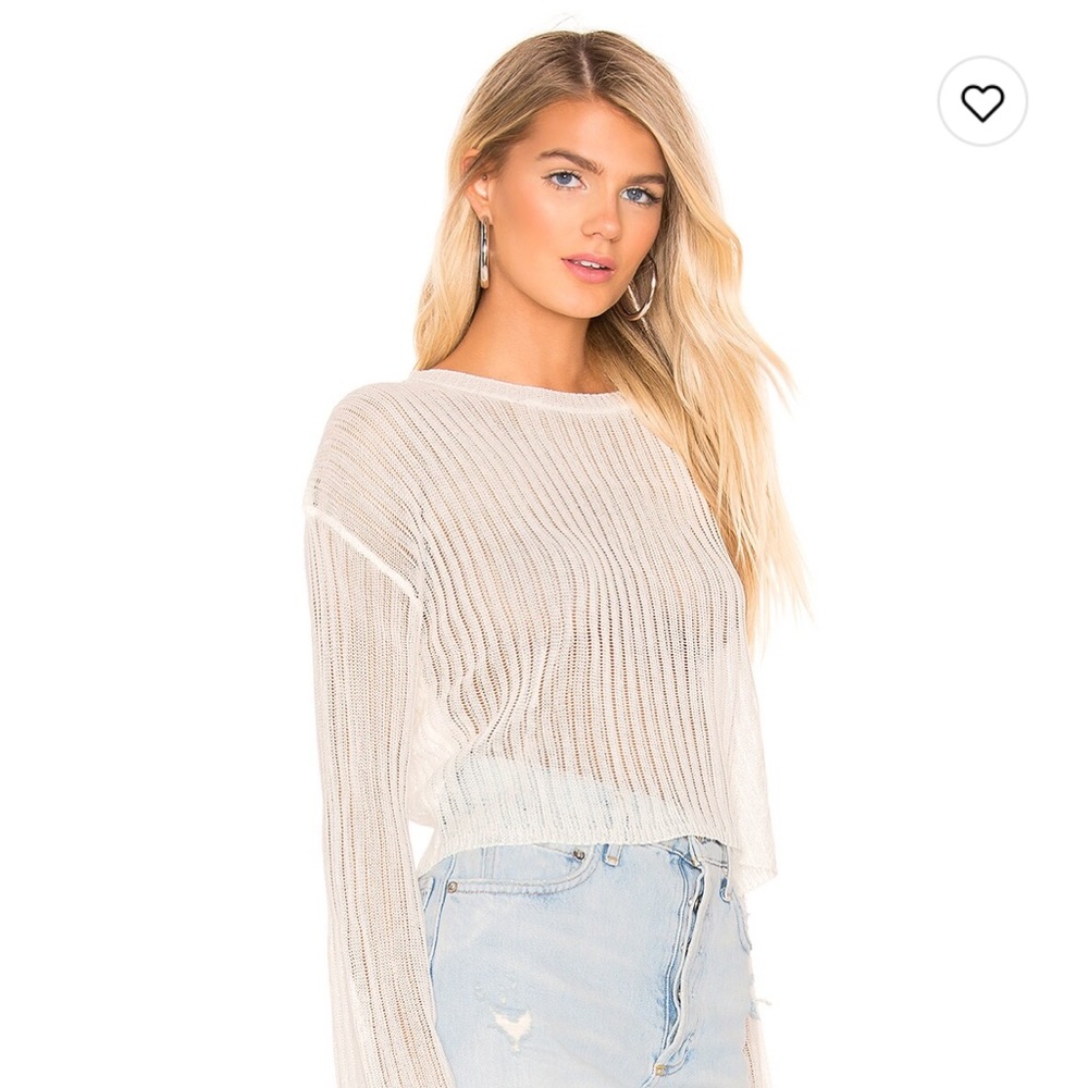 Superdown Off White Knit Sweater